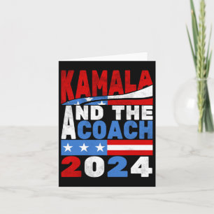 Kamala And The Coach Cat Lady Election 2024 Card