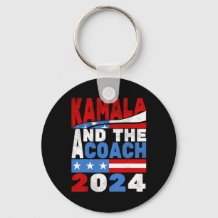 Kamala And The Coach Cat Lady Election 2024 Key Ring