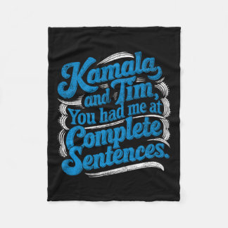 Kamala And Tim Harris Wheimer Presidential Electio Fleece Blanket