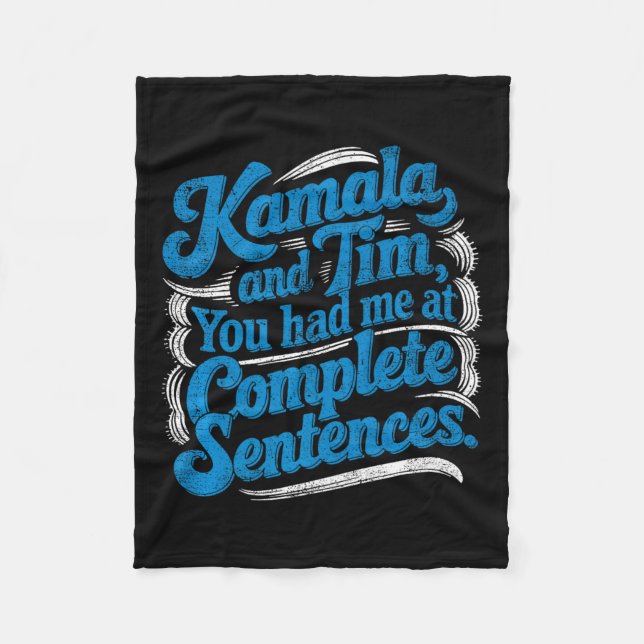 Kamala And Tim Harris Wheimer Presidential Electio Fleece Blanket (Front)