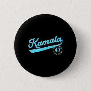 Kamala Athletic Team 47th President For The People 6 Cm Round Badge