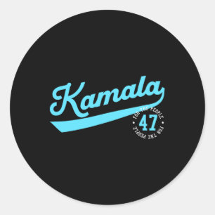 Kamala Athletic Team 47th President For The People Classic Round Sticker