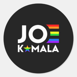 Kamala Biden Harris 2020 Lgbt Gay Pride Flag Democ Classic Round Sticker