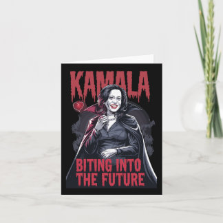 Kamala Biting The Future Vampire Kamala Harris Hal Card