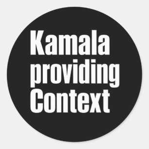 Kamala Brat Lime Green Providing Context Classic Round Sticker