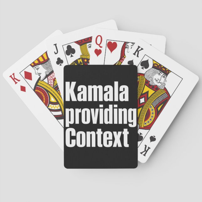 Kamala Brat Lime Green Providing Context Playing Cards (Back)