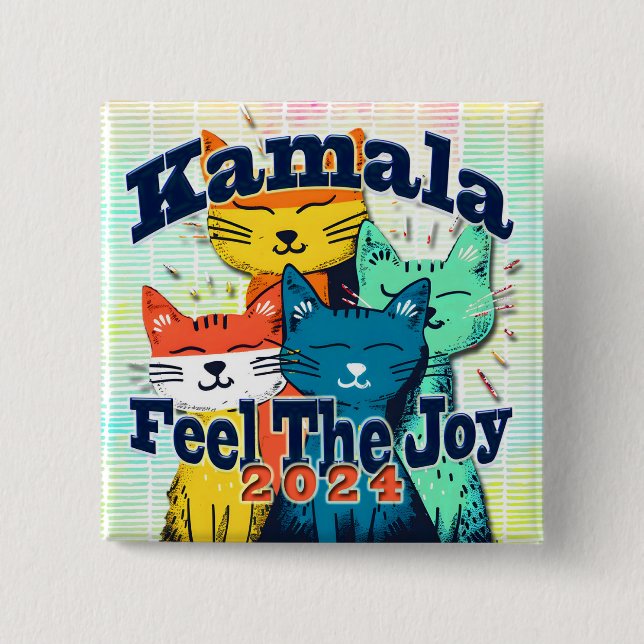 Kamala Brings Joy Political Button (Front)