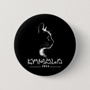Kamala Cat Voting Kamala-harris 2024  6 Cm Round Badge
