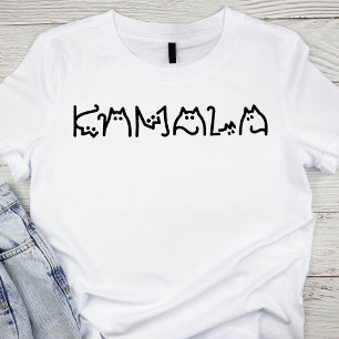 Kamala Cats Outline T-Shirt