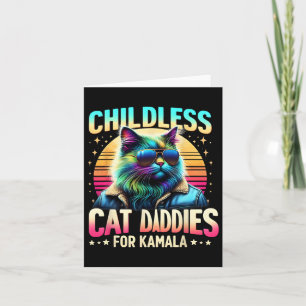 Kamala Childless Cat Daddies For Kamala Black Cat  Card
