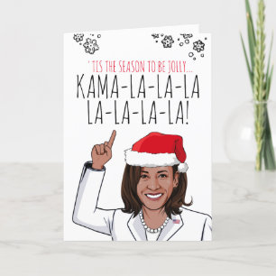Kamala Christmas Card: Kamala-la-la Card