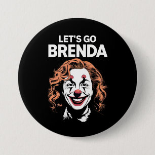 Kamala Clown Let's Go Brenda 7.5 Cm Round Badge