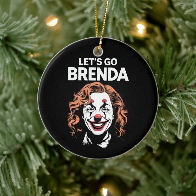 Kamala Clown Let's Go Brenda Ceramic Tree Decoration (Tree)