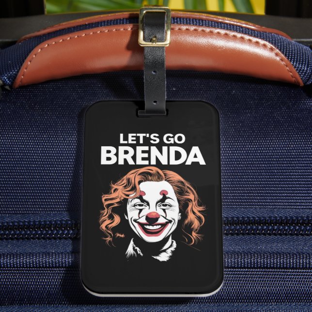 Kamala Clown Let's Go Brenda Luggage Tag (Front Insitu 2)