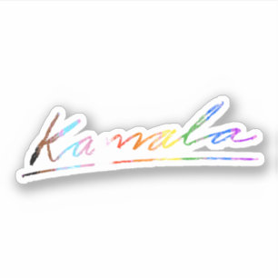 Kamala Cursive Signature Progress Pride