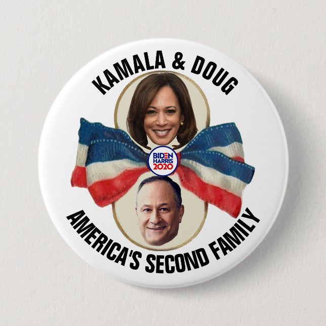 Kamala & Doug 2020 7.5 Cm Round Badge (Front)