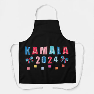 Kamala for 2024. Black Colour. All-Over Print Apro Apron
