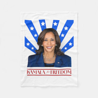 Kamala For Freedom 2024 Madam Vice President  Fleece Blanket