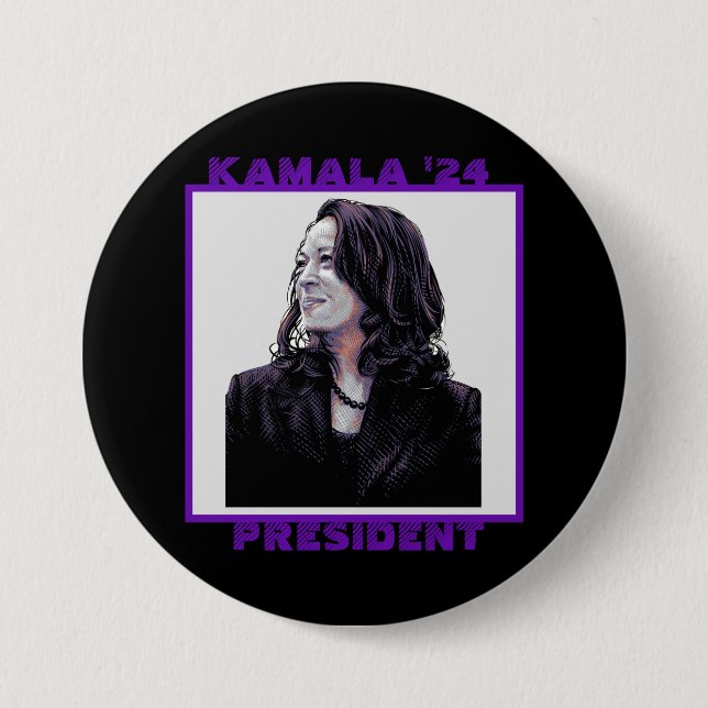 Kamala for President 2024 7.5 Cm Round Badge (Front)