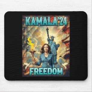 Kamala For President Slogan Statue Liberty Pro Har Mouse Mat
