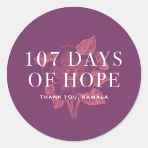 Kamala Harris 107 Days Classic Round Sticker