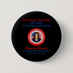 Kamala Harris 1st Female President Inauguration Pa 6 Cm Round Badge
