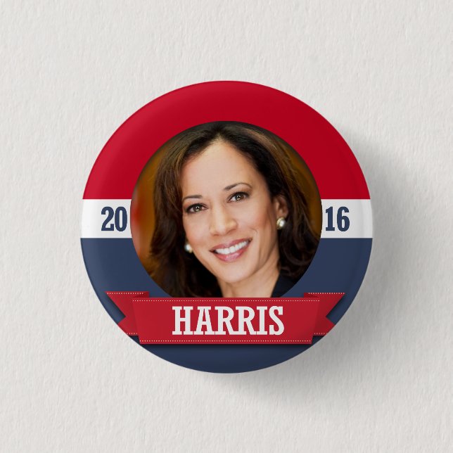 KAMALA HARRIS 2016 3 CM ROUND BADGE (Front)