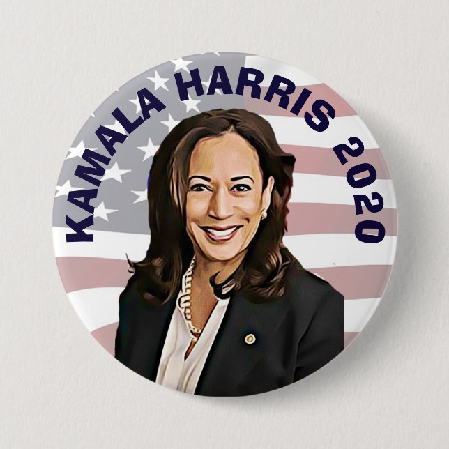 Kamala Harris 2020 Presidential Election Candidate 7.5 Cm Round Badge (Front)