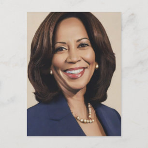 Kamala Harris 2024 1st Indian Black Melanin Sista Postcard