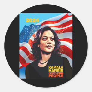 Kamala Harris 2024 2 Classic Round Sticker