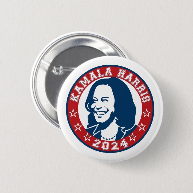 Kamala Harris 2024 6 Cm Round Badge (Front & Back)