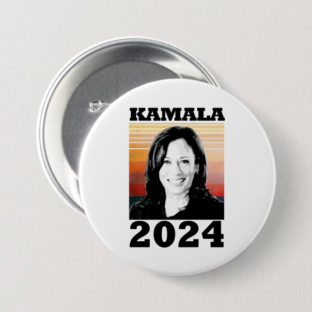 Kamala Harris 2024 7.5 Cm Round Badge (Front & Back)