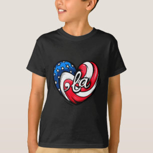 Kamala Harris 2024 American Flag Heart Comma La Pa T-Shirt