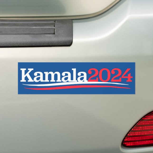 Kamala Harris 2024 Bumper Sticker (On Car)