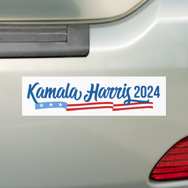 Kamala Harris 2024 Bumper Sticker (On Car)