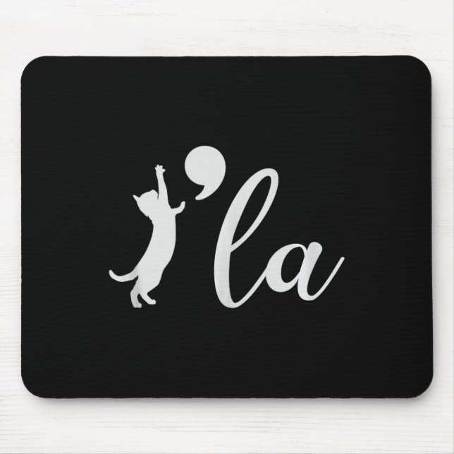Kamala Harris 2024 Cat Lady President Comma La Fun Mouse Mat (Front)