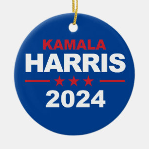 Kamala Harris 2024 Ceramic Tree Decoration