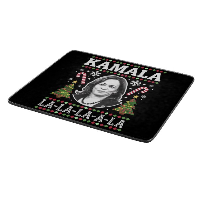 Kamala Harris 2024 Christmas Comma La Xmas Cutting Board (Corner)