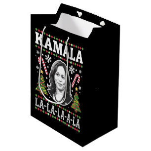 Kamala Harris 2024 Christmas Comma La Xmas Medium Gift Bag