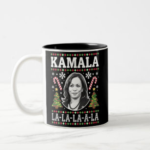 Kamala Harris 2024 Christmas Comma La Xmas Two-Tone Coffee Mug
