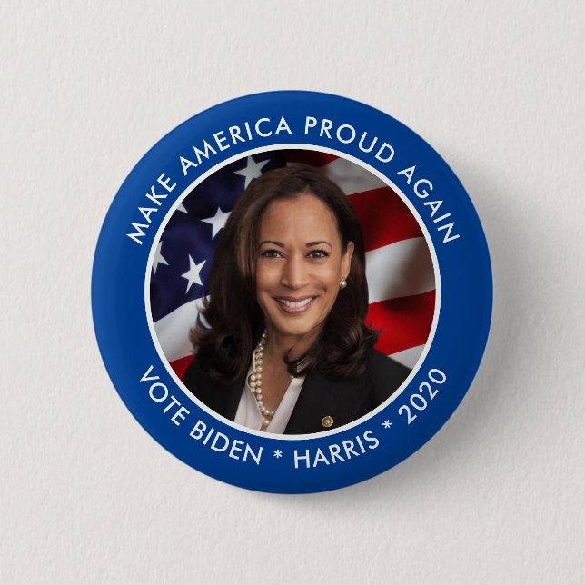 Kamala Harris 2024 Collectable Keepsake Photo 6 Cm Round Badge (Front)