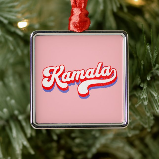 Kamala Harris 2024 Cute 2024 Election Hot Pink Metal Tree Decoration (Tree)