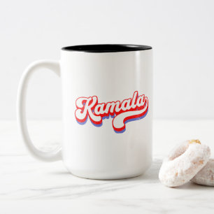 Kamala Harris 2024 Cute 2024 Election Hot Pink Two-Tone Coffee Mug