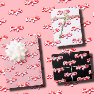 Kamala Harris 2024 Cute 2024 Election Hot Pink Wrapping Paper Sheet