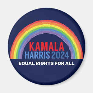 Kamala Harris 2024 Election Rainbow LGBTQ Magnet