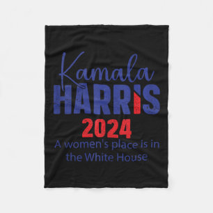 Kamala Harris 2024 Empowering The American Dream T Fleece Blanket