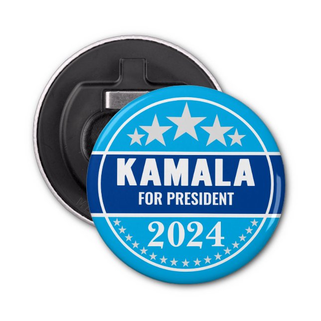 Kamala Harris 2024 for President Bottle Opener (Front)