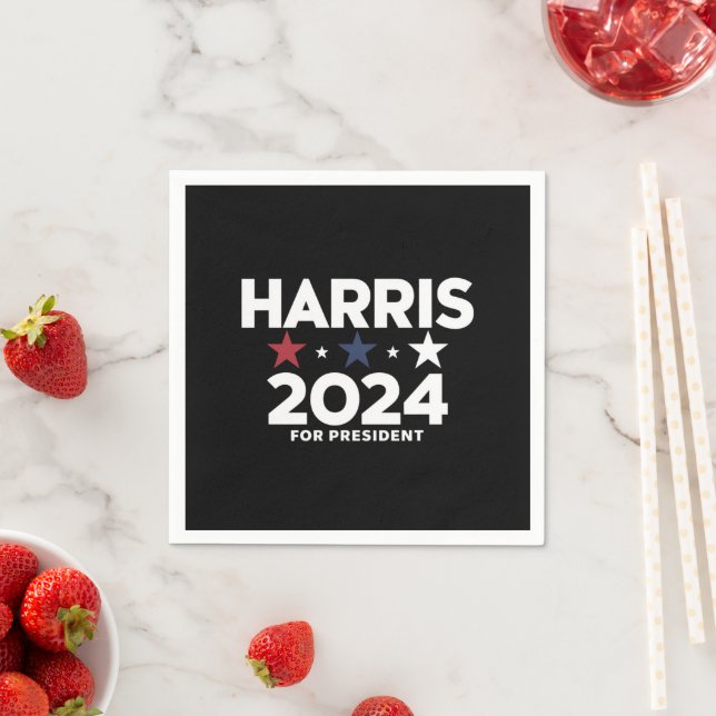 Kamala Harris 2024 For President Election Campaign Napkin (Insitu)