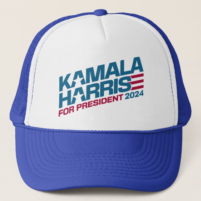 Kamala Harris 2024 For President Election Campaign Trucker Hat (Front)