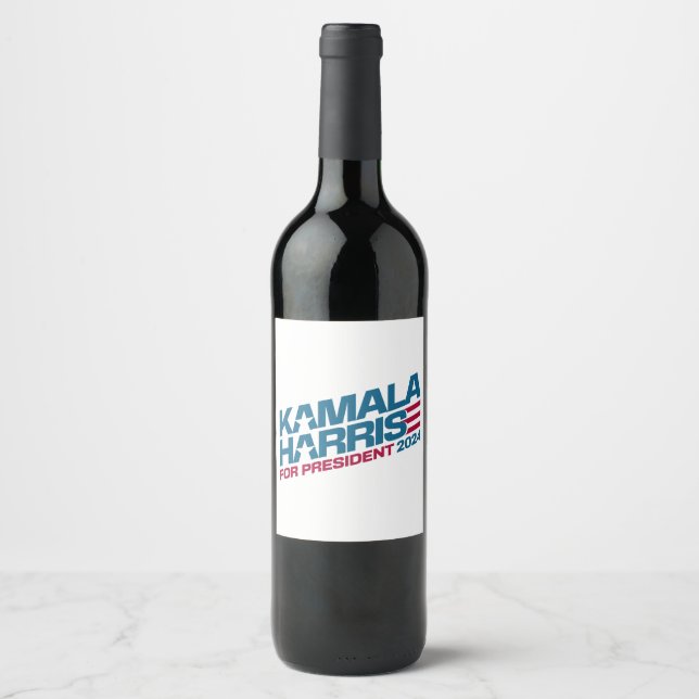 Kamala Harris 2024 For President Election Campaign Wine Label (Front)